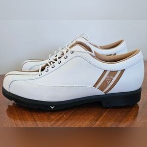 White and Tan Women's Callaway Golf Shoes, New, Size 7.5